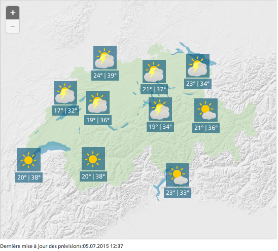 Suíça: previsões para domingo