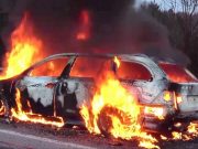 Bridel: Carro em chamas!