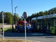 Luxemburgo: Colisão entre autocarro e um carro em Kirchberg