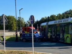 Luxemburgo: Colisão entre autocarro e um carro em Kirchberg